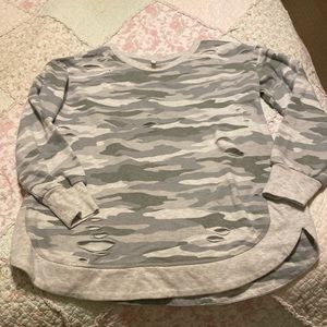 Grey camouflage top Cato size small